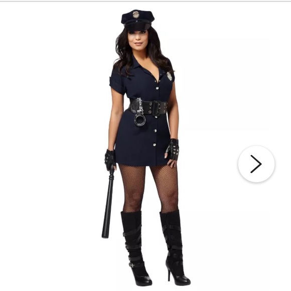 Spirit Halloween On Duty Cutie Sexy Cop Police Costume Size XL GUC - Picture 1 of 6